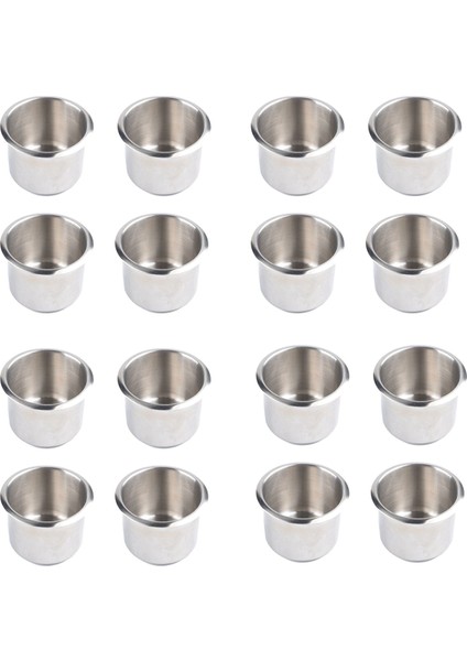 16PCS Evrensel Deniz Tekne Kupası Tutucu 68X55MM Poker Masası Kanepesi Için Içecek Kupası Tutucuda Paslanmaz Çelik Damla (Yurt Dışından)
