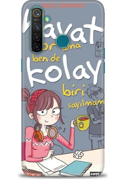 Realme 5 Pro Kılıf Hd Baskılı Kılıf + 9h Nano Tam Kaplayan Ekran Koruyucu 163