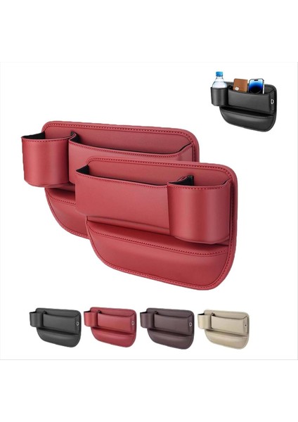 Araba Deri Fincan Tutucu Çanta Bardak Tutucu ile Araba Koltuğu Saklama Kutusu Araba Deri Bardak Tutucu Çanta Kremsi-Beyaz (Yurt Dışından) fiyatları