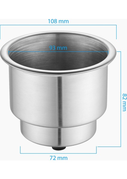 4pcs Paslanmaz Çelik Bardak Deniz Tekne Araba Kamyonu Kampası Rv W Trade (Yurt Dışından)