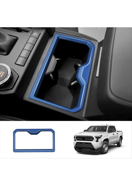 Araba Merkezi Konsol Su Kupası Tutucu Dekorasyon Çerçevesi Toyota Tacoma 2024 Araç Aksesuarları Mavisi (Yurt Dışından) indirimleri
