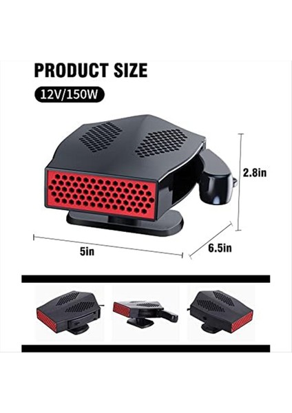 Araba Isıtıcı Taşınabilir Araba Isıtıcı Taşınabilir Ön Cam Bekçeri ve Debroster 12V (Yurt Dışından) fırsatları