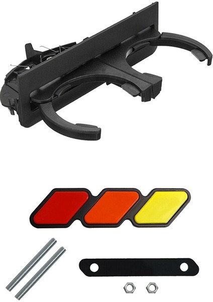 Toyota Için Izgara Rozeti Amblemi Üç Renk ile Siyah Arka Çift Içecek Fincanı For-Bmw (Yurt Dışından)