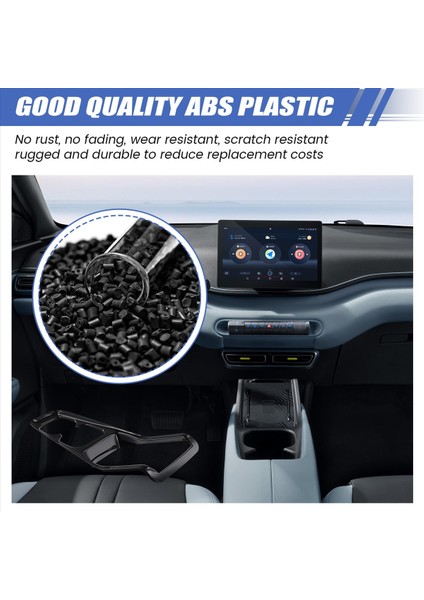 Siyah Araba Iç Kablosuz Şarj Pedi Çerçeve Fincan Tutucu Kapak Kapağı Byd Yunus Mini / Byd Seagull (Yurt Dışından) fırsatları