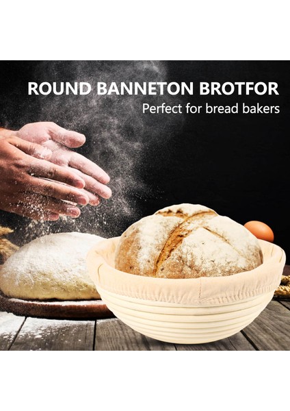 Yuvarlak Banneton Proofing Sepet Seti - Brot Form Ağarsız Doğal Baston Ekmek Fırın Çekme Kiti (Yurt Dışından) fiyatları