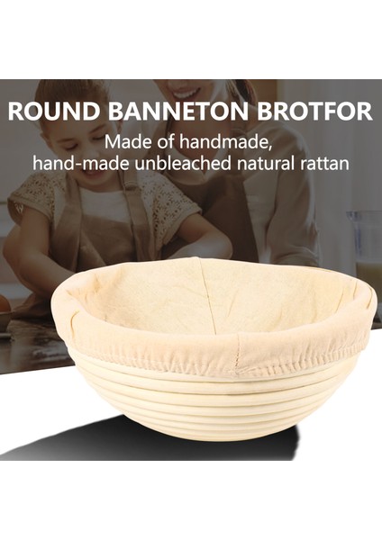 Yuvarlak Banneton Proofing Sepet Seti - Brot Form Ağarsız Doğal Baston Ekmek Fırın Çekme Kiti (Yurt Dışından) modelleri