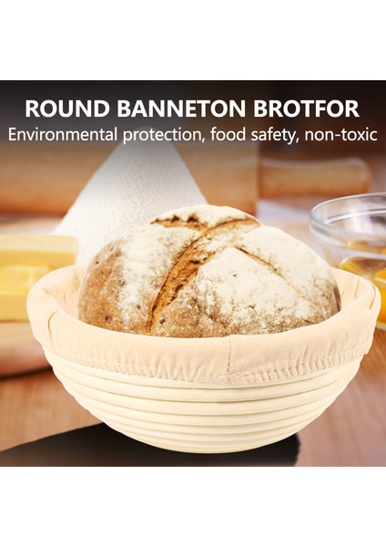 Yuvarlak Banneton Proofing Sepet Seti - Brot Form Ağarsız Doğal Baston Ekmek Fırın Çekme Kiti (Yurt Dışından) fırsatları
