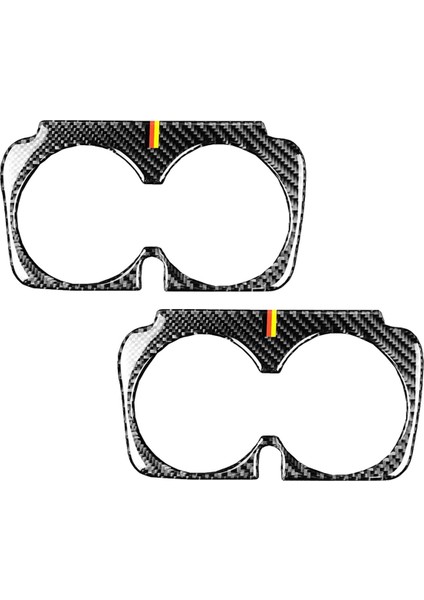 2x Karbon Fiber Araç Merkezi Kontrol Su Kupası Tutucu Mercedes-Benz C Glc E Sınıfı W205 X253 W213 2015-2019 (Yurt Dışından)
