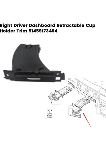 Araba Sağ Sürücü Geri Çekilebilir Kupa Tutucu Trim 51459173464 Bmw E90 E91 E92 E93 2005-2012 Gösterge Paneli Içecek Tutucu Rhd (Yurt Dışından) modelleri