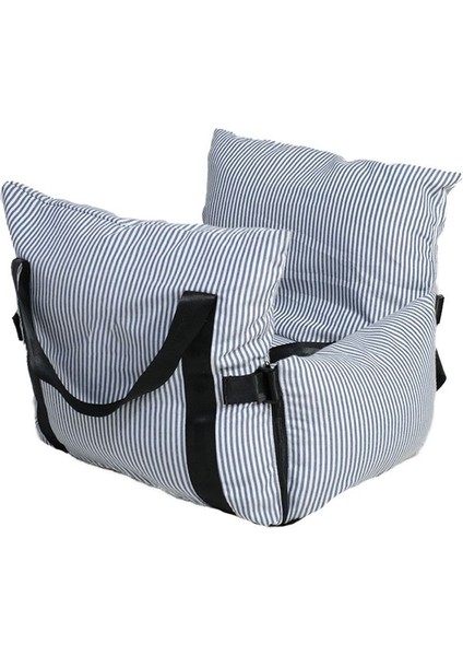 Yeni Evcil Hayvan Araba Koltuk Çantası Köpek Yavrusu Arka Koltuk Koruyucu Çıkarılabilir El ve Araba Mavi Ince Şerit (Yurt Dışından)