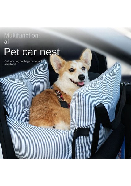 Yeni Evcil Hayvan Araba Koltuk Çantası Köpek Yavrusu Arka Koltuk Koruyucu Çıkarılabilir El ve Araba Mavi Ince Şerit (Yurt Dışından) fırsatları