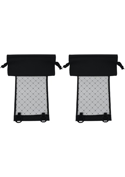 2x Otomobil Koltuk Deri Deri Bacak Pad Desteği Uzatma Mat Yumuşak Ayak Bacak Deri Yastık Diz Yedi Bellek Evrensel Siyah (Yurt Dışından)