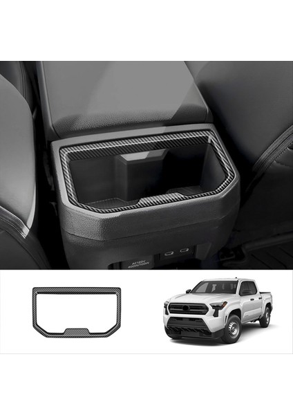 Araç Kolçak Kutusu Arka Su Bardağı Tutucu Çerçeve Kapak Toyota Tacoma 2024 Araç Aksesuarları Karbon Fiber (Yurt Dışından) modelleri
