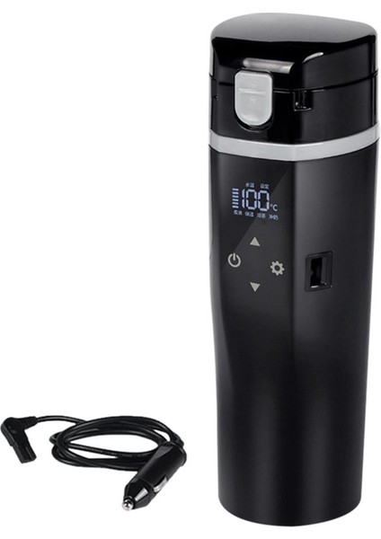 12V/24V 520ML Araç Isıtma Kupası 304 Paslanmaz Çelik Araç Elektrikli Su Kupası Elektrikli Su Isıtıcısı Kahve Çay Sütü Isıtılmış B (Yurt Dışından)