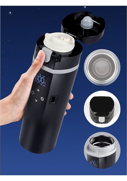 12V/24V 520ML Araç Isıtma Kupası 304 Paslanmaz Çelik Araç Elektrikli Su Kupası Elektrikli Su Isıtıcısı Kahve Çay Sütü Isıtılmış B (Yurt Dışından) fırsatları