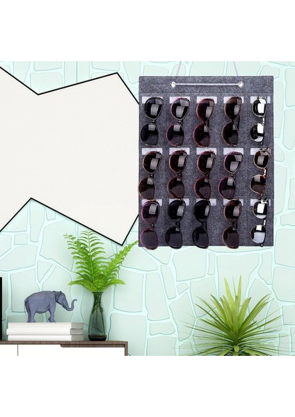 2 Pcs Gözlük Organizatör Güneş Gözlüğü Organizatör Depolama Asılı Çanta Güneş Gözlüğü Gri ve Bej+Kahverengi (Yurt Dışından) indirimleri