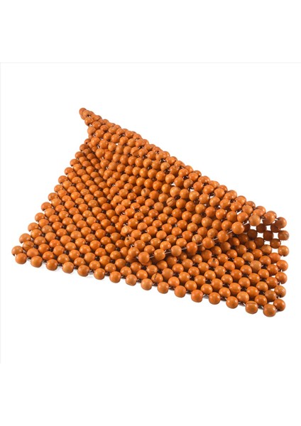 Muzhu Araba Koltuğu Yastık Ahşap Boncuk Sandalye Sanat Masajı Yastık Arabası Koltuk Yastık Araba Koltuk Kapağı Boncuk Ped Bej (Yurt Dışından)