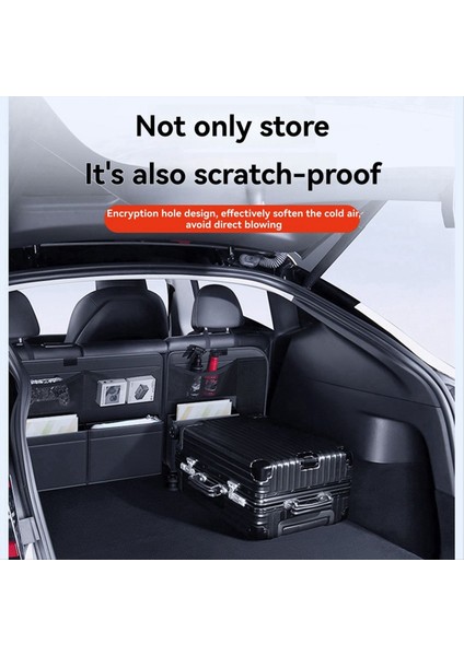 Tesla 2021-2025 Için Model Y Juniper Bagaj Kutusu Depolama Çantası Araç Aksesuarları Deri Gövde Çok Fonksiyonlu Arka Koltuk Depolama (Yurt Dışından) fırsatları