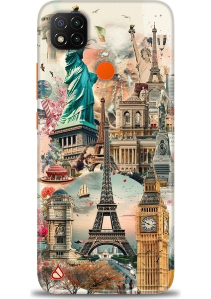 Xiaomi Redmi 9c Hd Baskılı Kılıf + 9h Nano Tam Kaplayan Ekran Koruyucu 264