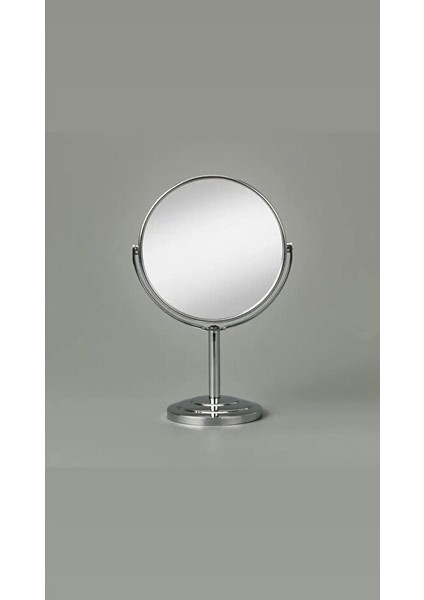 Sonx Masaüstü Ayaklı 360° Dönebilen Ev, Ofis, Işyeri, Seyahat Için Mini Krom Büyüteçli Ayna 21X15