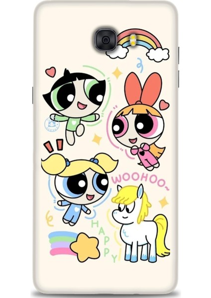 Samsung Galaxy C9 Pro Hd Baskılı Kılıf + 9h Nano Tam Kaplayan Ekran Koruyucu 129