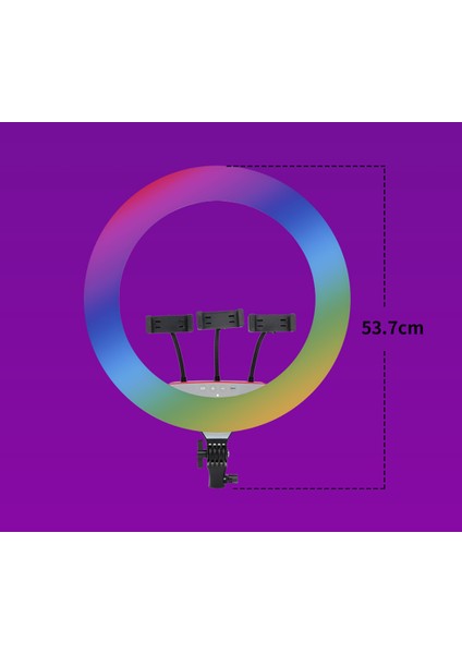 Rgb Ringlight 45CM Işıklı 3'lü Telefon Tutucu LJJ18 LED Selfie Youtuber Tiktok Işığı Kumandalı indirimleri