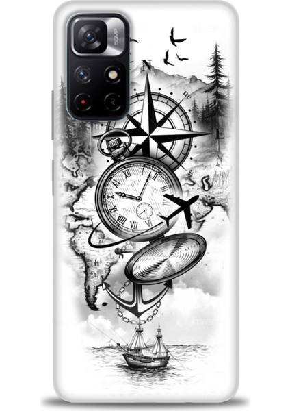 Xiaomi Redmi Note 12S Hd Baskılı Kılıf + 9h Nano Tam Kaplayan Ekran Koruyucu 84