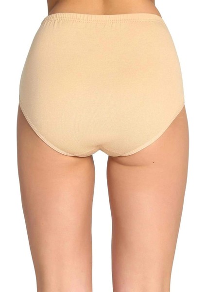 6 Adet Tutku Kadın Yüksek Bel Bato Kalın Lastik Külot Ten modelleri