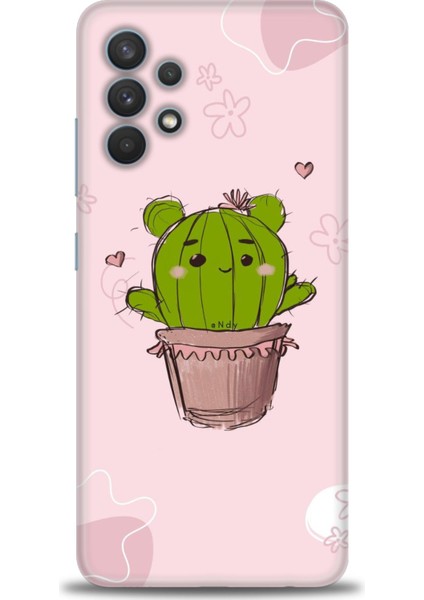 Samsung Galaxy A32 Hd Baskılı Kılıf + 9h Nano Tam Kaplayan Ekran Koruyucu 304