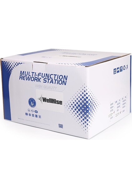 Wh 872D+ Dijital Ekran Sıcak Hava Üflemeli Isı Ayarlı Havya Lehim Istasyonu Havya İstasyonu