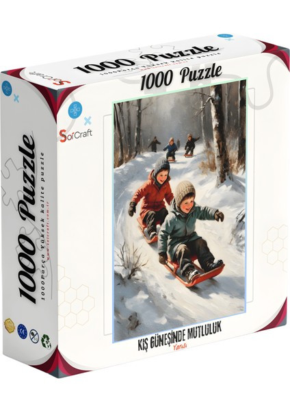1000 Parça Puzle Kış Güneşinde Mutluluk Yarışı fiyatları