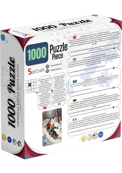 1000 Parça Puzle Kış Güneşinde Mutluluk Yarışı modelleri