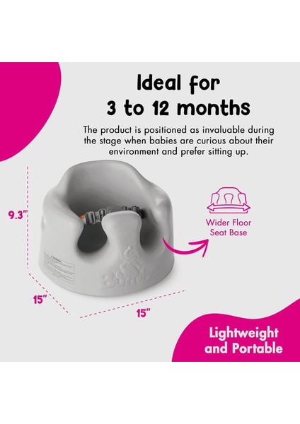 Floor Seat , 03-12 Aylık Bebekler için Koltuk (Cool Grey) fırsatları