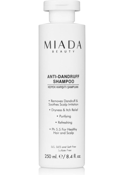 Miada Beauty Anti-Dandruff Shampoo - Kepek Karşıtı Şampuan 250 ml