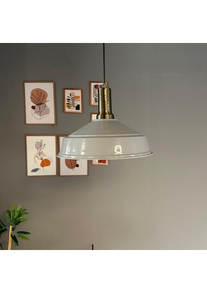 Carmelo Gri Renk Asaletli Tekli Avize Eskitme Fener Başlık Sarkıt Lamba Salon Aydınlatma