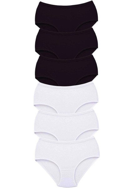 6 Adet Tutku Kadın Yüksek Bel Bato Kalın Lastik Külot S4
