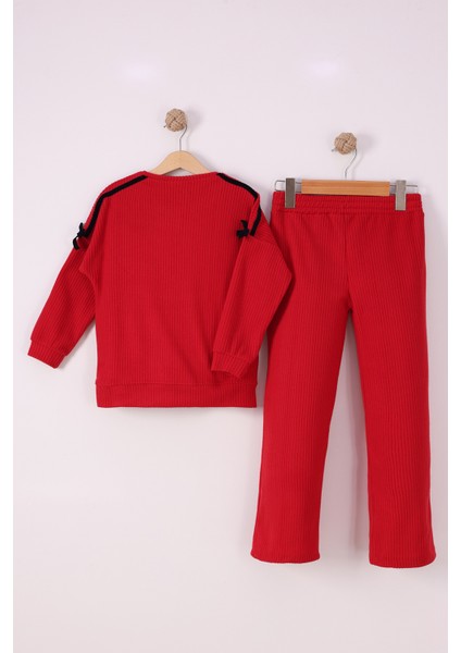 Kız Çocuk Kurdale Detaylı Fitilli Polar Takım fırsatları