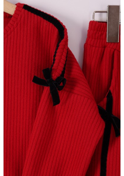 Kız Çocuk Kurdale Detaylı Fitilli Polar Takım indirimleri