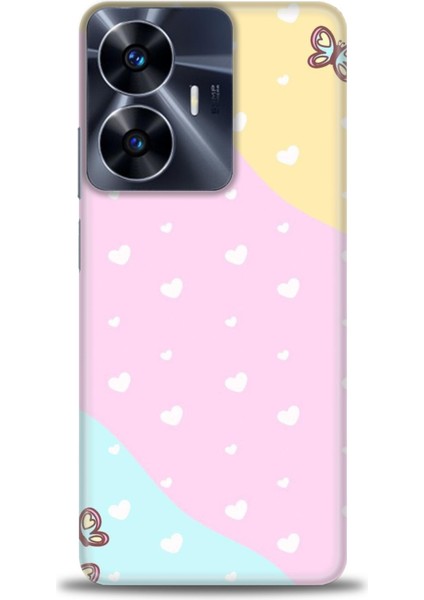 Realme C55 4g Kılıf Hd Baskılı Kılıf + 9h Nano Tam Kaplayan Ekran Koruyucu 430