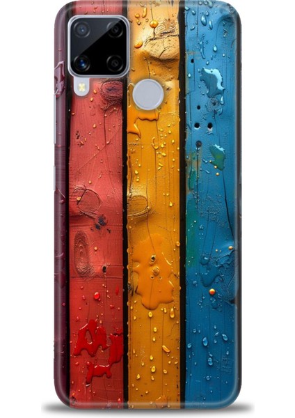 Realme C15 Kılıf Hd Baskılı Kılıf + 9h Nano Tam Kaplayan Ekran Koruyucu 435