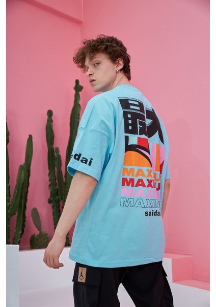 R-5555 Maximum Baskılı Oversize T-shirt