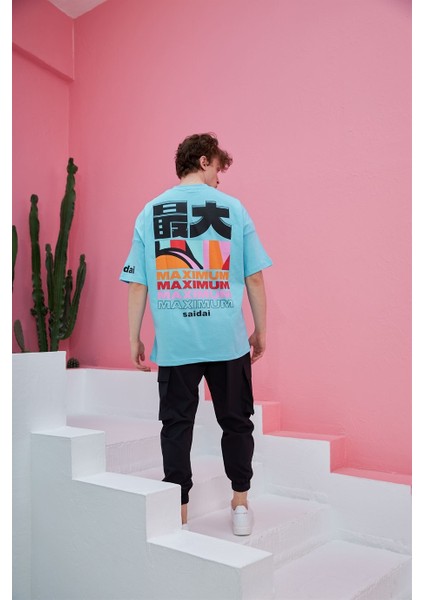 R-5555 Maximum Baskılı Oversize T-shirt modelleri