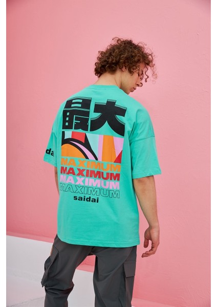 R-5555 Maximum Baskılı Oversize T-shirt