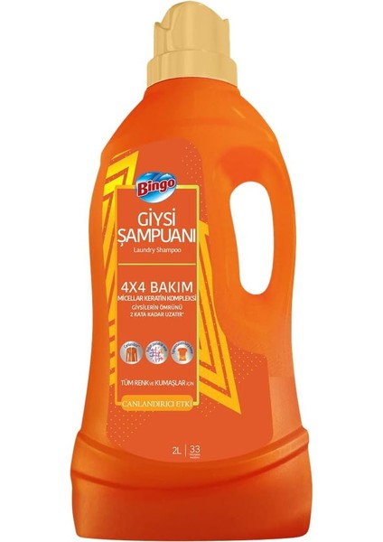 Bingo Giysi Şampuanı Canlandırıcı Etki 2 L