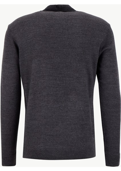 Yarım Balıkçı Yaka Basic Düz Antrasit Erkek Kazak MML5WM-KZK9527 fiyatları