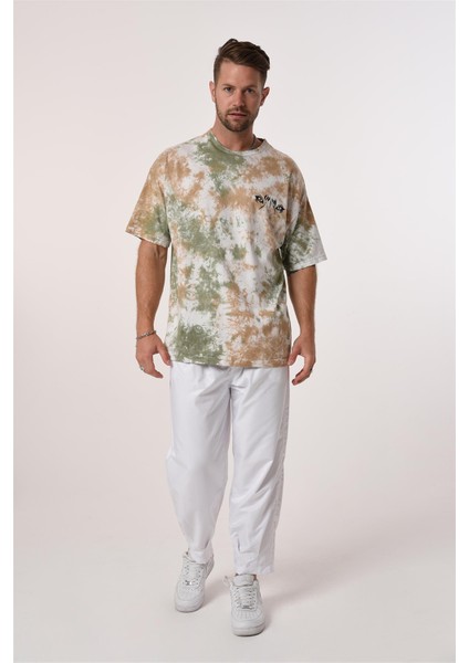 R-5656 Bisiklet Yaka Arka Ve Ön Göz Baskılı Batik T-shırt fırsatları