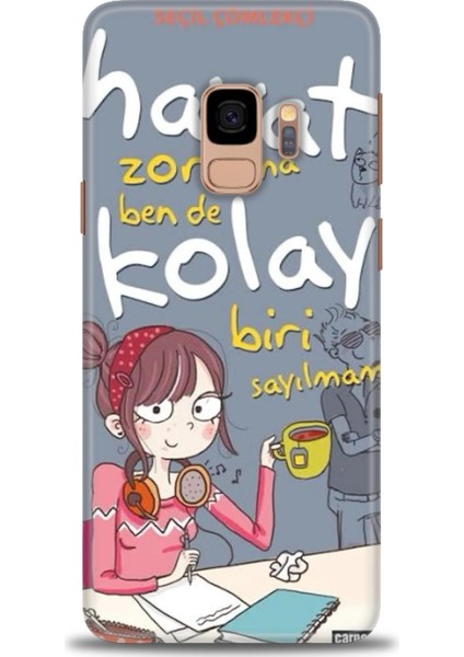 Samsung Galaxy S9 Hd Baskılı Kılıf + 9h Nano Tam Kaplayan Ekran Koruyucu 163