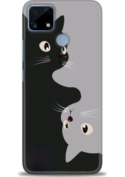 Realme C25 Kılıf Hd Baskılı Kılıf + 9h Nano Tam Kaplayan Ekran Koruyucu 67