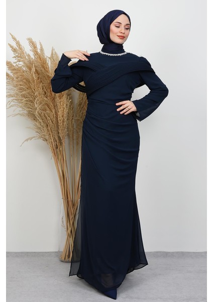 Açangül Şifon Abiye Lacivert fiyatları