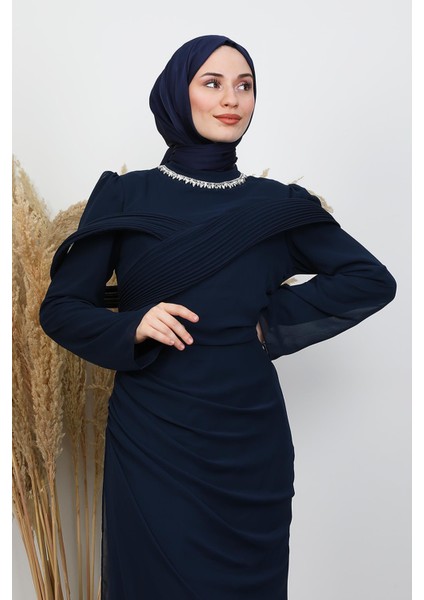 Açangül Şifon Abiye Lacivert indirimleri